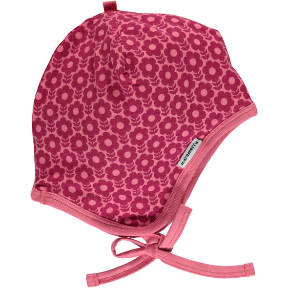 Maxomorra Classic Flower Velour Lined Helmet Hat