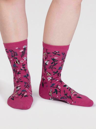 Thought Cotton Edana Socks - Raspberry Pink