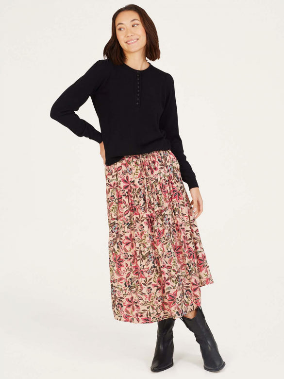 Thought Faded Rose Dobby Skirt