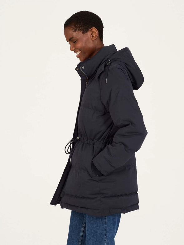 Thought Clothing Rosabel Recycled Polyester Navy Puffer Coat