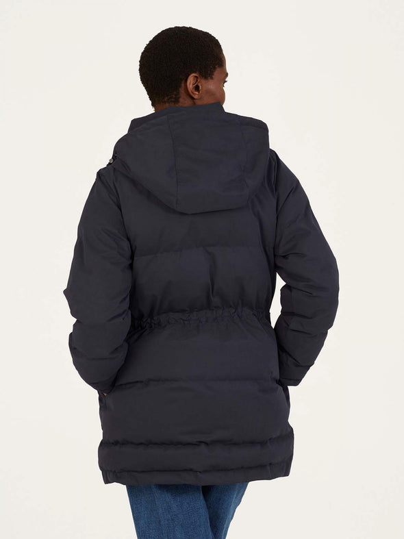 Thought Clothing Rosabel Recycled Polyester Navy Puffer Coat