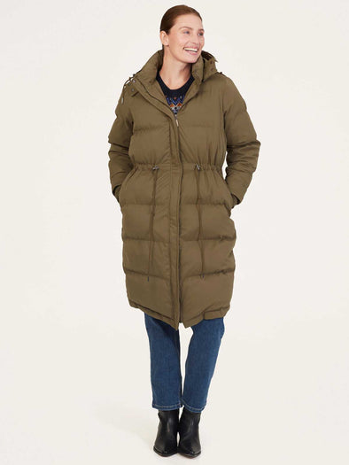 Thought Clothing Eliana Recycled Polyester Khaki Green Cold Weather Coat