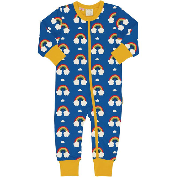 Maxomorra Classic Rainbow Organic Cotton Long Sleeved Sleepsuit