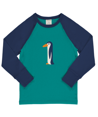 Maxomorra Age 1 Penguin Single Print Long Sleeved Top