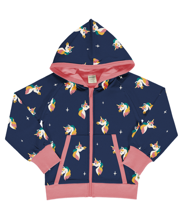 Maxomorra Unicorn Lined Zip Hoodie