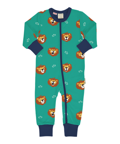 Maxomorra Lion Long Sleeved Zip Rompersuit
