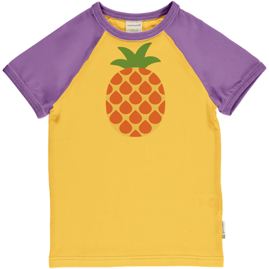 Maxomorra Pineapple Organic Cotton Single Print Short Sleeved Top