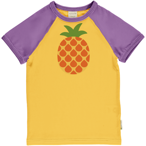 Maxomorra Pineapple Organic Cotton Single Print Short Sleeved Top