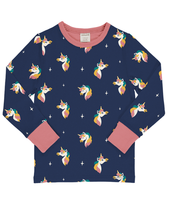Maxomorra Unicorn Organic Cotton Long Sleeved Top