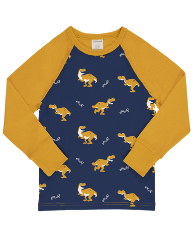 Maxomorra T-Rex Raglan Long Sleeved Top