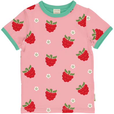 Maxomorra Raspberry Organic Cotton Short Sleeved Top