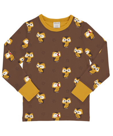 Maxomorra Owl Organic Cotton Long Sleeved Top