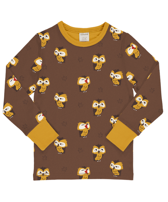 Maxomorra Owl Organic Cotton Long Sleeved Top