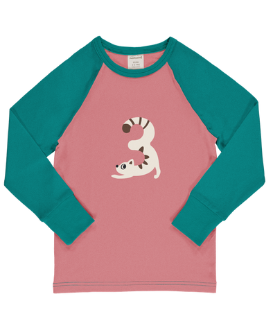 Maxomorra Age 3 Cat Single Print Long Sleeved Top