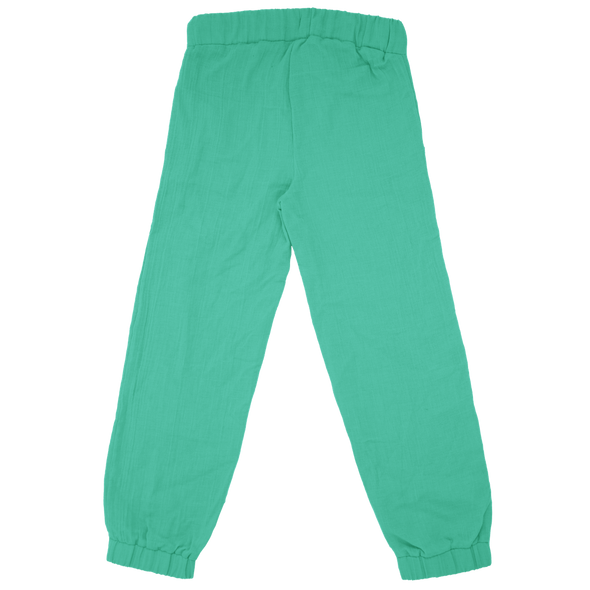 Maxomorra Green Organic Cotton Muslin Trousers