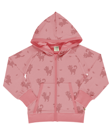 Maxomorra Mono Cat Lined Zip Hoodie