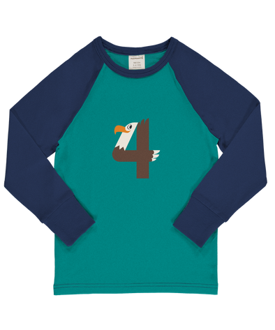 Maxomorra Age 4 Eagle Single Print Long Sleeved Top