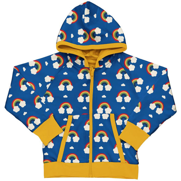 Maxomorra Classic Rainbow Organic Cotton Reversible Zip Hoodie