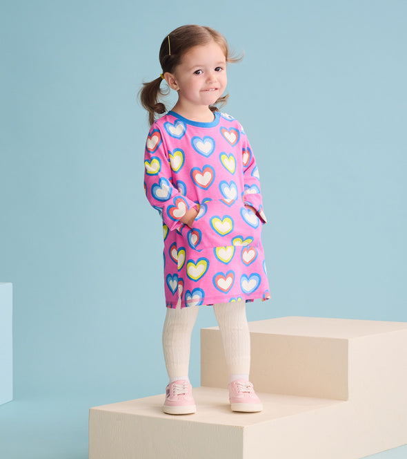 Hatley Big Groovy Hearts Terry Dress