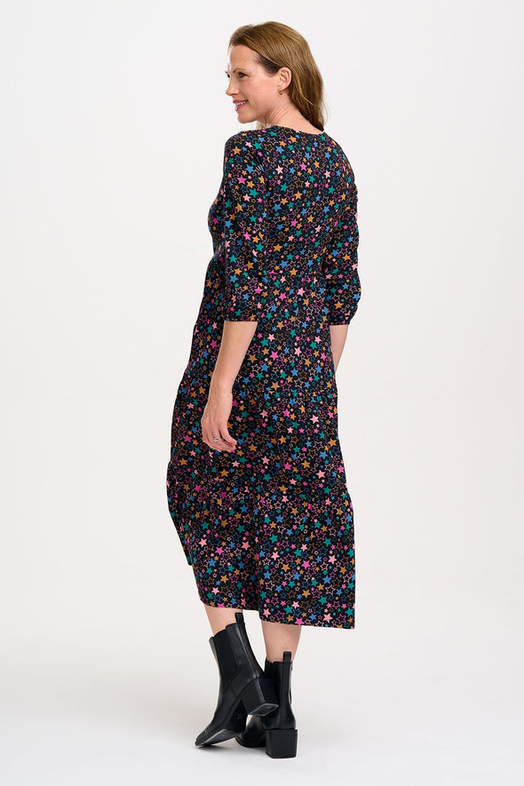 Sugarhill Brighton Black Star Cluster Bakari Jersey Dress