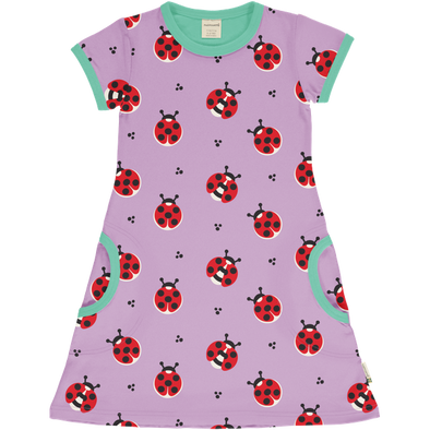 Maxomorra Ladybug Organic Cotton Short Sleeved Dress