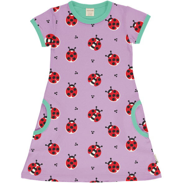 Maxomorra Ladybug Organic Cotton Short Sleeved Dress