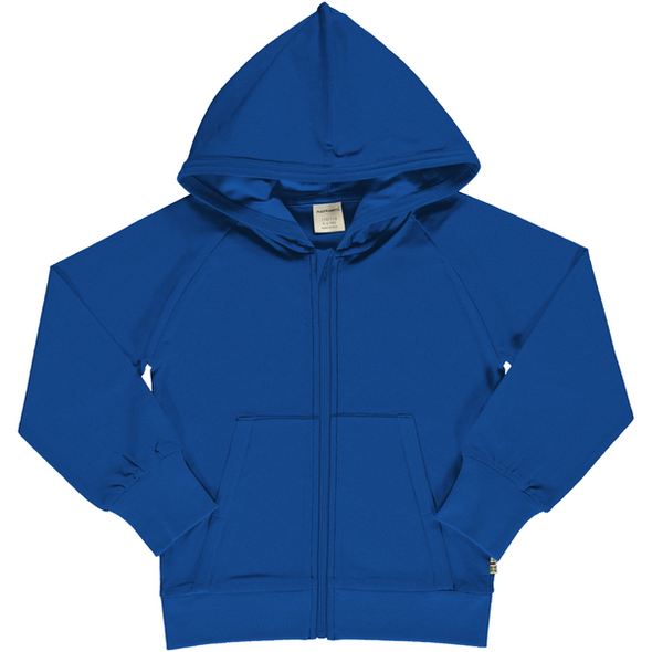 Maxomorra Blue Organic Cotton Sweat Zip Hoodie