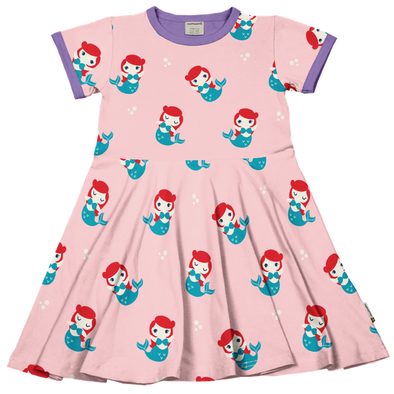 Maxomorra Mermaid Organic Cotton Short Sleeved Circle Dress