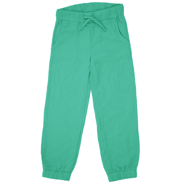 Maxomorra Green Organic Cotton Muslin Trousers