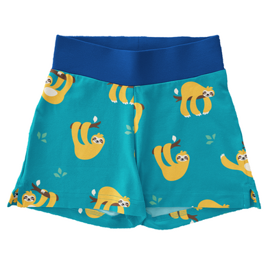 Maxomorra Sloth Organic Cotton Jersey Runner Shorts