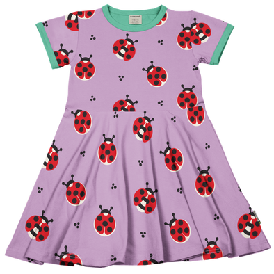 Maxomorra Ladybug Organic Cotton Short Sleeved Circle Dress