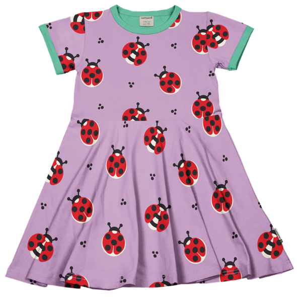 Maxomorra Ladybug Organic Cotton Short Sleeved Circle Dress