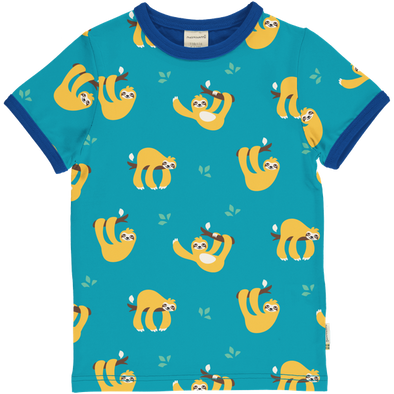 Maxomorra Sloth Organic Cotton Short Sleeved Top