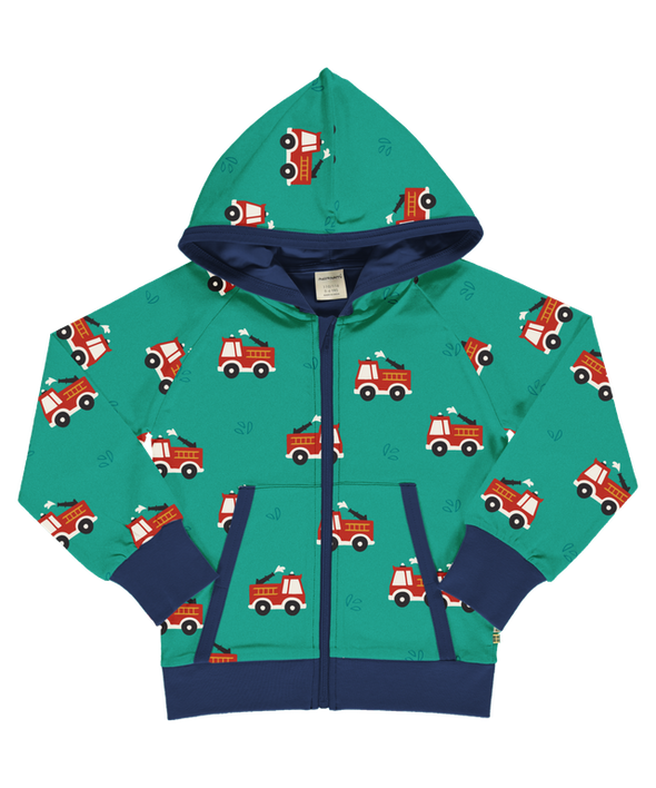 Maxomorra Firetruck Lined Zip Hoodie
