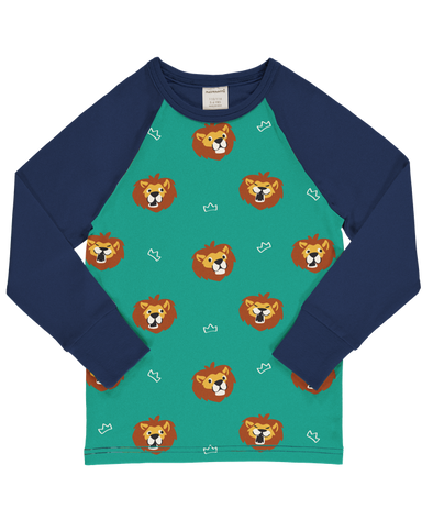 Maxomorra Lion Raglan Long Sleeved Top