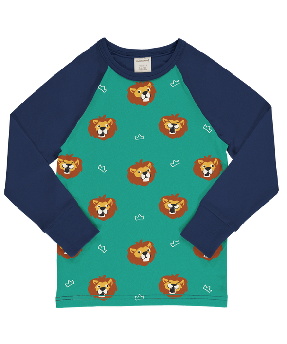 Maxomorra Lion Raglan Long Sleeved Top