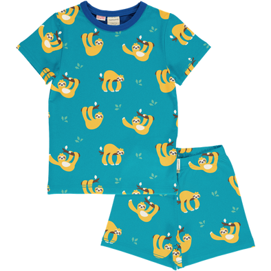 Maxomorra Sloth Organic Cotton Short Pyjamas