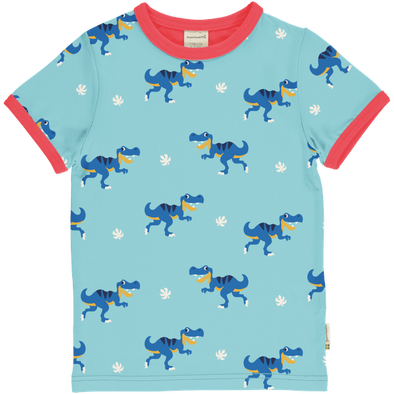 Maxomorra Dino Organic Cotton Short Sleeved Top