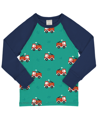 Maxomorra Firetruck Raglan Long Sleeved Top