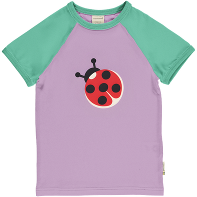 Maxomorra Ladybug Organic Cotton Single Print Short Sleeved Top