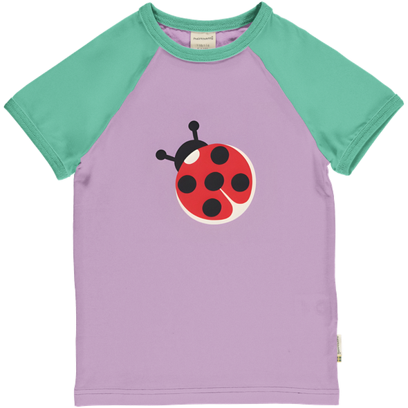 Maxomorra Ladybug Organic Cotton Single Print Short Sleeved Top