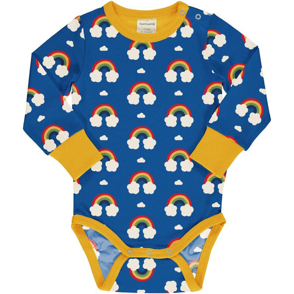 Maxomorra Classic Rainbow Long Sleeved Bodysuit