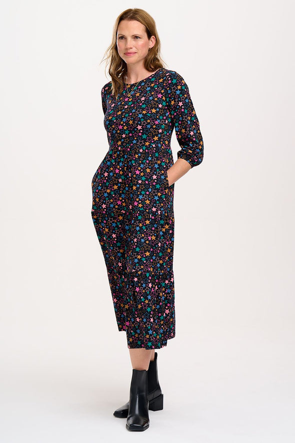 Sugarhill Brighton Black Star Cluster Bakari Jersey Dress