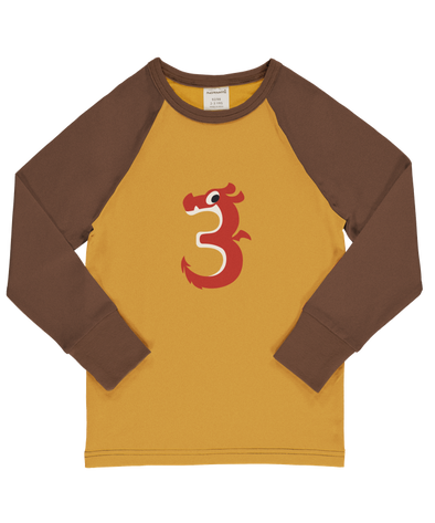 Maxomorra Age 3 Dragon Single Print Long Sleeved Top