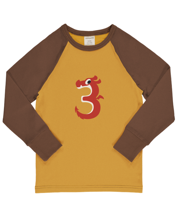 Maxomorra Age 3 Dragon Single Print Long Sleeved Top