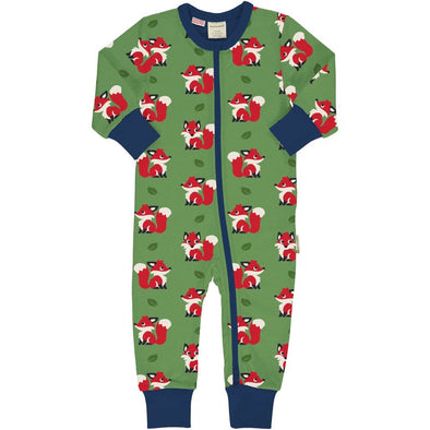 Maxomorra Classic Fox Organic Cotton Long Sleeved Sleepsuit