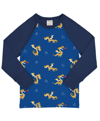 Maxomorra Dragon Raglan Long Sleeved Top