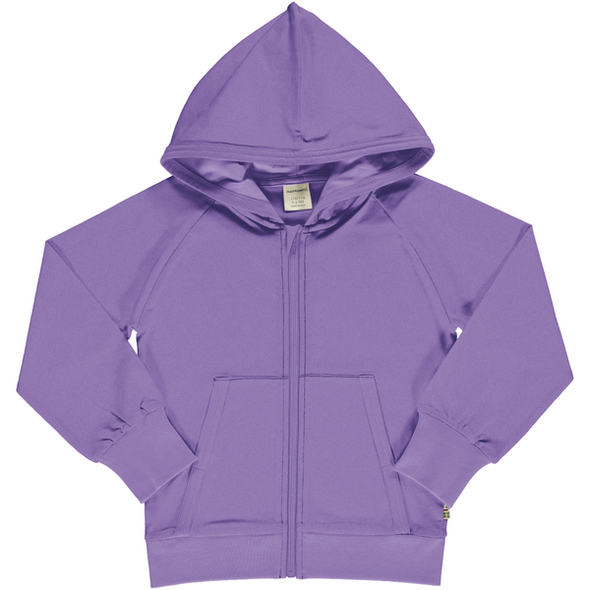 Maxomorra Purple Organic Cotton Sweat Zip Hoodie