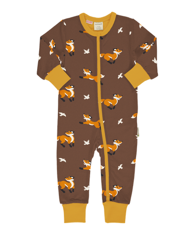Maxomorra Fox Long Sleeved Zip Rompersuit