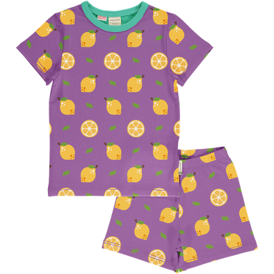 Maxomorra Lemon Organic Cotton Short Pyjamas